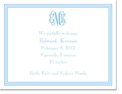 Boatman Geller - Grand Border Blue Invitations