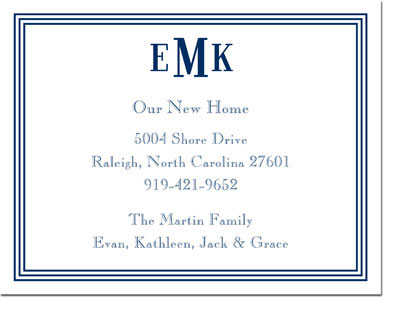 Boatman Geller - Grand Border Navy Invitations Boatman Geller - Grand Border Navy Invitations