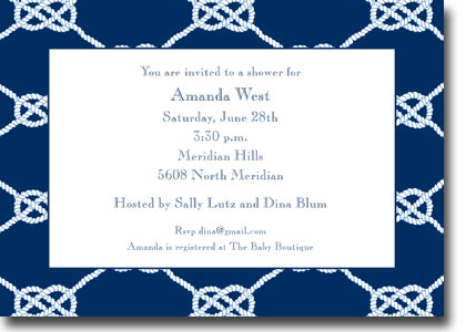 Boatman Geller - Nautical Knot Navy Invitations Boatman Geller - Nautical Knot Navy Invitations