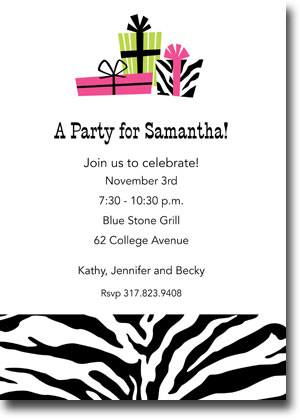 Boatman Geller - Zebra Presents Invitations (V) Boatman Geller - Zebra Presents Invitations (V)