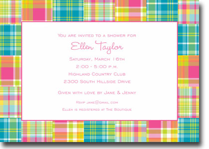 Boatman Geller - Madras Patch Bright Invitations Boatman Geller - Madras Patch Bright Invitations