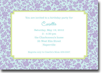 Boatman Geller - Soho Floral Lilac Invitations Boatman Geller - Soho Floral Lilac Invitations