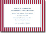 Boatman Geller Invitations - Parker Stripe Red & Blue