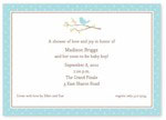 Boatman Geller - Bird On Branch Blue Birth Announcements/Invitations (H)