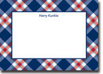 Boatman Geller - Ashley Plaid Navy Birth Announcements/Invitations