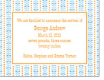 Boatman Geller - Bright Vine Blue & Orange Invitations