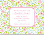 Boatman Geller - Emma Floral Pink Birth Announcements