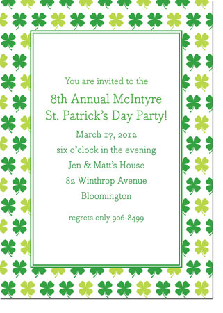 Boatman Geller - Shamrocks St. Patrick's Day Invitations