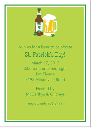 Boatman Geller - Irish Ale St. Patrick's Day Invitations