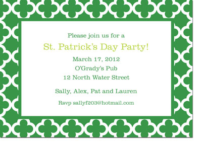 Boatman Geller - Bristol Tile Pine St. Patrick's Day Invitations