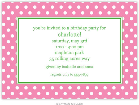 Boatman Geller - Create-Your-Own Birth Announcements/Invitations (Polka Dot) Boatman Geller - Create-Your-Own Birth Announcements/Invitations (Polka Dot)