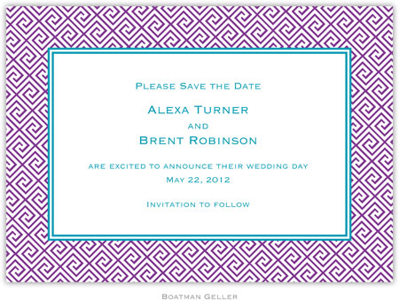 Boatman Geller - Create-Your-Own Birth Announcements/Invitations (Greek Tile) Boatman Geller - Create-Your-Own Birth Announcements/Invitations (Greek Tile)