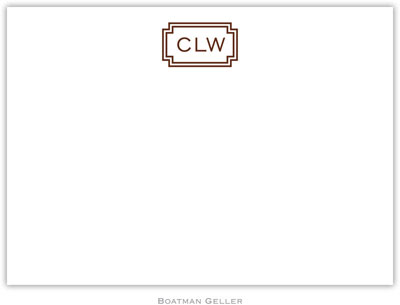 Boatman Geller - Newport Rectangle Monogram Birth Announcements/Invitations