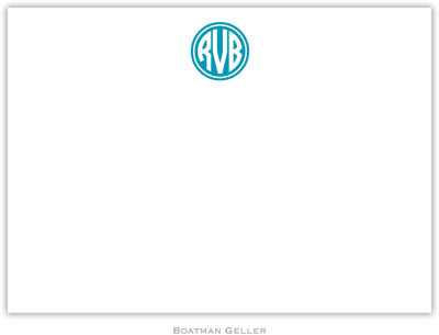 Boatman Geller - Kessler Circle Monogram Turquoise Birth Announcements/Invitations Boatman Geller - Kessler Circle Monogram Turquoise Birth Announcements/Invitations