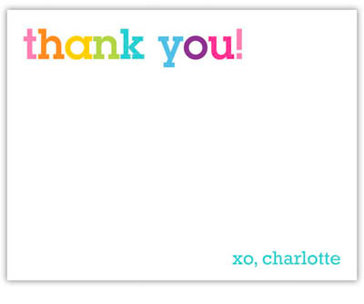 Boatman Geller - Rainbow Thank You Stationery/Thank You Notes