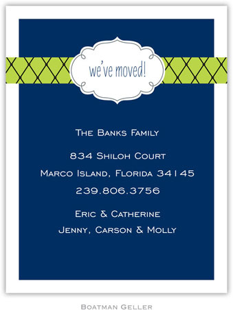 Boatman Geller - Label Chic Moving Navy Moving Cards/Announcements Boatman Geller - Label Chic Moving Navy Moving Cards/Announcements
