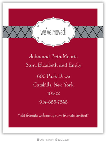 Boatman Geller - Label Chic Moving Cranberry Moving Cards/Announcements Boatman Geller - Label Chic Moving Cranberry Moving Cards/Announcements