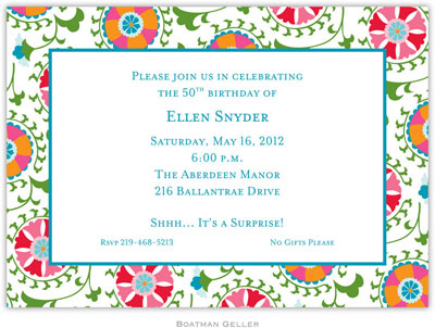 Boatman Geller - Suzani Birth Announcements/Invitations Boatman Geller - Suzani Birth Announcements/Invitations