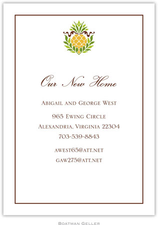 Boatman Geller - Pineapple Ribbon Birth Announcements/Invitations Boatman Geller - Pineapple Ribbon Birth Announcements/Invitations