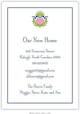 Boatman Geller - Pineapple Ribbon Pink Birth Announcements/Invitations Boatman Geller - Pineapple Ribbon Pink Birth Announcements/Invitations