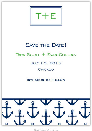 Boatman Geller - Anchors Navy Birth Announcements/Invitations Boatman Geller - Anchors Navy Birth Announcements/Invitations