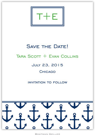 Boatman Geller - Anchors Navy Birth Announcements/Invitations