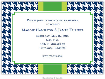 Boatman Geller - Alex Houndstooth Navy Birth Announcements/Invitations Boatman Geller - Alex Houndstooth Navy Birth Announcements/Invitations