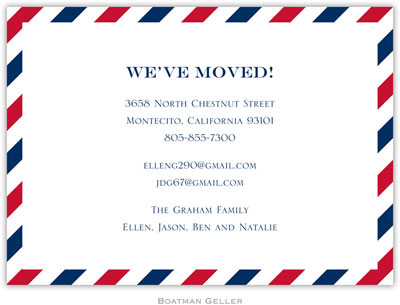 Boatman Geller - Via Red & Blue Birth Announcements/Invitations Boatman Geller - Via Red & Blue Birth Announcements/Invitations
