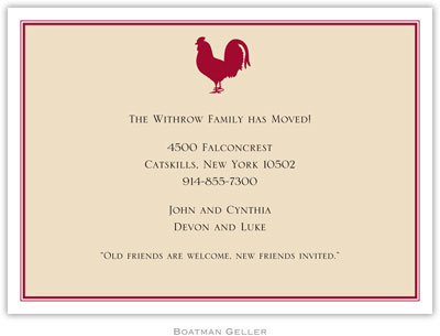Boatman Geller - Rooster Birth Announcements/Invitations Boatman Geller - Rooster Birth Announcements/Invitations