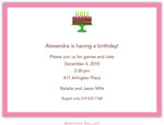 Boatman Geller - Birthday Cake Pink Birth Announcements/Invitations