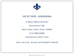 Boatman Geller - Fleur de lis Navy Birth Announcements/Invitations