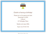 Boatman Geller - Birthday Cake Blue Birth Announcements/Invitations
