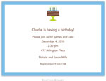 Boatman Geller - Birthday Cake Blue Birth Announcements/Invitations