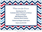 Boatman Geller - Chevron Blue & Red Birth Announcements/Invitations