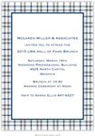 Boatman Geller - Miller Check Gray & Blue Birth Announcements/Invitations