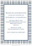 Boatman Geller - Miller Check Gray & Blue Birth Announcements/Invitations