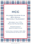 Boatman Geller - Miller Check Navy & Red Birth Announcements/Invitations