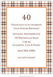 Boatman Geller - Miller Check Brown & Orange Birth Announcements/Invitations