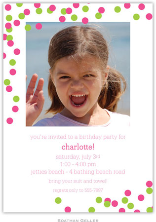 Boatman Geller Digital Photo Cards (Confetti Pink & Green) Boatman Geller Digital Photo Cards (Confetti Pink & Green)