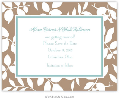 Boatman Geller - Create-Your-Own Birth Announcements/Invitations (Silo Leaves)