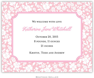 Boatman Geller - Create-Your-Own Birth Announcements/Invitations (Petite Flower)