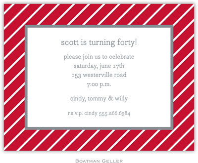 Boatman Geller - Create-Your-Own Birth Announcements/Invitations (Kent Stripe)