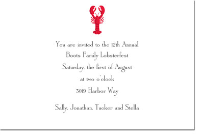 Boatman Geller - Lobster Birth Announcements/Invitations Boatman Geller - Lobster Birth Announcements/Invitations