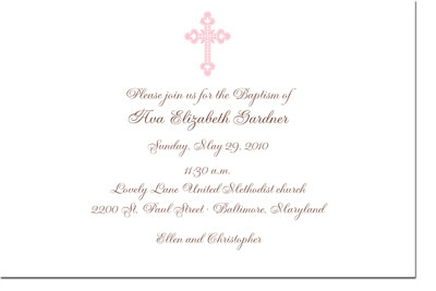 Boatman Geller - Ornate Cross Birth Announcements/Invitations Boatman Geller - Ornate Cross Birth Announcements/Invitations