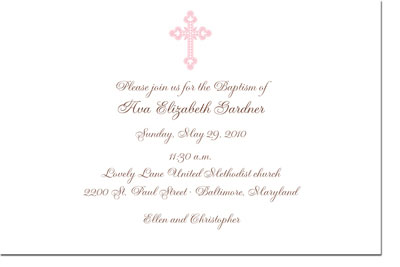 Boatman Geller - Ornate Cross Birth Announcements/Invitations