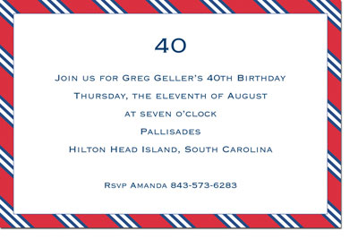 Boatman Geller - Repp Tie Red & Navy Birth Announcements/Invitations Boatman Geller - Repp Tie Red & Navy Birth Announcements/Invitations