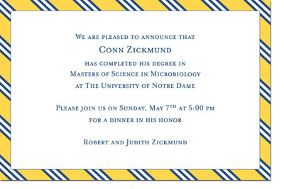 Boatman Geller - Repp Tie Yellow & Navy Birth Announcements/Invitations Boatman Geller - Repp Tie Yellow & Navy Birth Announcements/Invitations