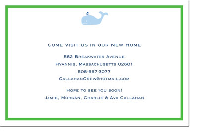 Boatman Geller - Whale Birth Announcements/Invitations Boatman Geller - Whale Birth Announcements/Invitations