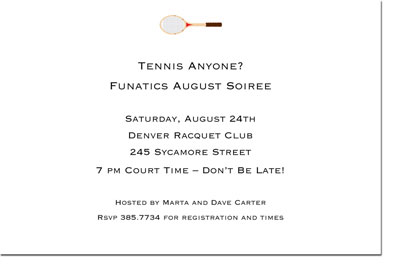 Boatman Geller - Racquet Birth Announcements/Invitations Boatman Geller - Racquet Birth Announcements/Invitations