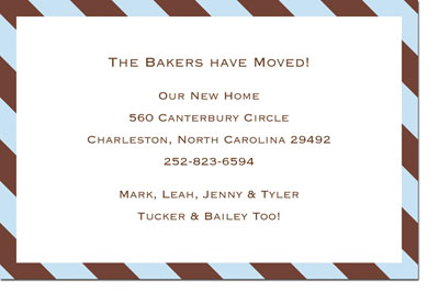 Boatman Geller - Diagonal Stripe Brown and Blue Birth Announcements/Invitations Boatman Geller - Diagonal Stripe Brown and Blue Birth Announcements/Invitations